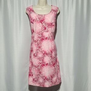 Vintage Y2K ERIKA Stretchy Pink Floral Shift Dress (16)